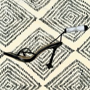 FASHION NOVA Women’s Wrap Up Heels- BLACK